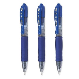 Pilot Pixie Mini Rollerball Pen - 0.7mm Tip - 0.4mm Line - Blue (Pack of 3) - G2-XS7