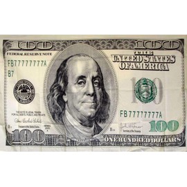 JumpingLight 3x5 100 One Hundred Dollar Bill Benjamin Franklin Flag 3x5 Brass Grommets