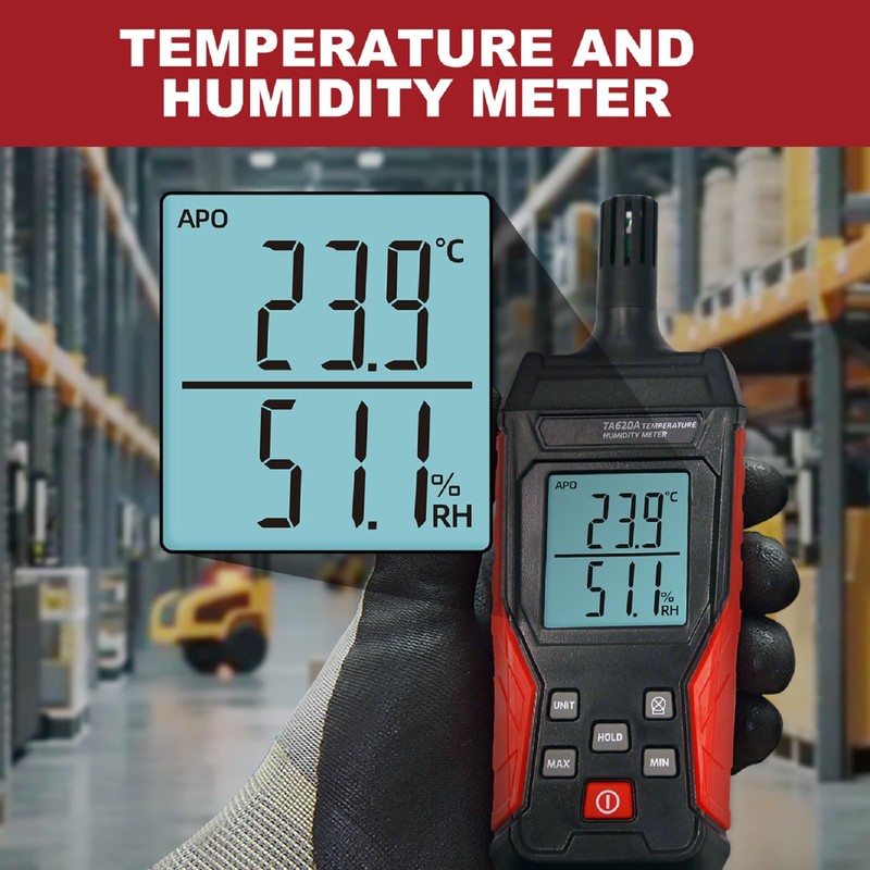 Handheld Hygrometer Temperature Humidity Meter, Digital Thermometer with Humidity Sensor