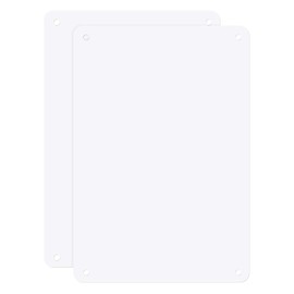 M METERXITY 2-Pack White Blank Metal Signs 7x10 Inch Sublimation Aluminum Plates Blank Signs Sublimation Photo Custom for Crafts/Yard/Garden/Outdoors/Indoor Thick 0.03 Inch
