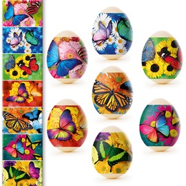 Ukrainian Thermo Heat Shrink Sleeve Decoration Easter Egg Wraps Pysanka Set - for 7 Easter Eggs (moths)