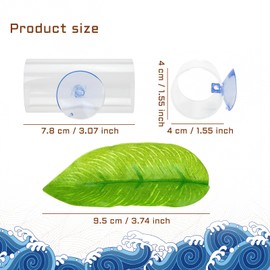 LuckyOpt Betta Fish Acrylic Tube Tunnel, Habitat with Suction Cups, Toy Hiding Tube for Observation, Small Fish Shrimp (Blue)