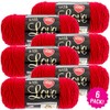 Red Heart Love Yarn-6/Pk-Holly, 6/Pk, Holly Berry 6 Pack