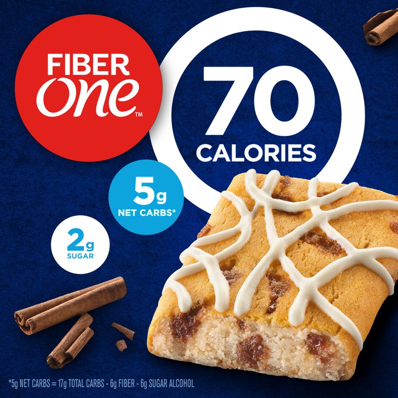 Fiber One 70 Calorie Soft-Baked Bars, Cinnamon Coffee Cake, 6