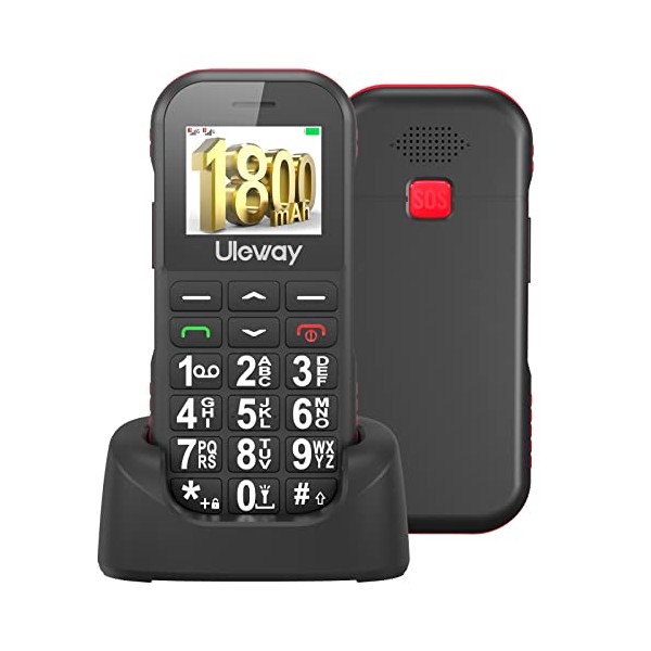ukuu Pay as You Go Basic Mobile Phones for Elderly, Unlocked SIM Free GSM Mobile Phone - BlackÂ¡Â­