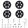 Spinner Wheel Replacement Set 4Pc Spinning Rubber Wheel Flexible Smooth