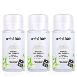 The Saem Healing Tea Garden White Tea Lip & Eye Remover 150ml 3 packs (45033058) / 더샘 힐링 티 가든 화이트티 립 앤 아이 리무버 150ml 3개 (45033058)