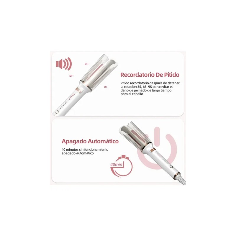 Rizadora Para Cabello Cerámica Automático 25mm- Actualizado