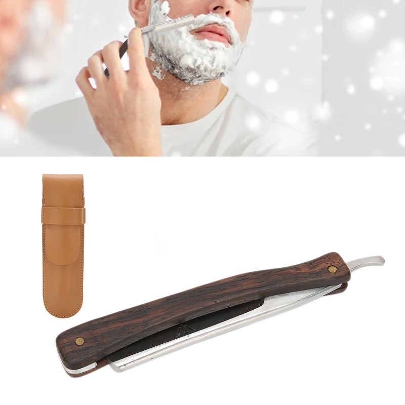 Men Manual Shaving Blade Holder Folding Shaving Knife Rack with