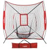 7x7 Ft Baseball Softball Practice Net for Pitching Batting Hitting