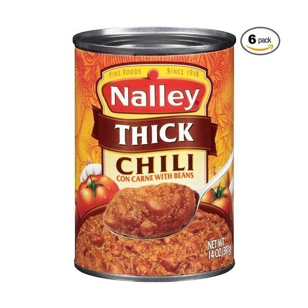 Nalley Thick Chili Con Carne with Beans, 14-ounce Cans (Pack of 6)