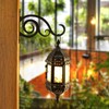 HongKim 6-Inch Outdoor Indoor Decorative Iron Lantern Wall Hooks Hangers