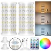 2 Packs Rechargeable Emergency Light Bulbs with Remote and Timer,