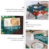 SHOWERORO Oilproof Tablecloth Christmas Table Cover Waterproof Vinyl PVC for