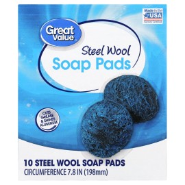 Unbranded (12 Pack) Steel Wool Soap Pads, 10 pcs
