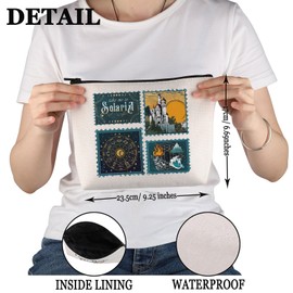 PYOUL Cosmetic Bag for Book Lovers, Solaria, Vega, Twins, Gift for Heavenly Heirs, beige