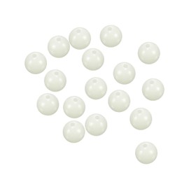 PATIKIL 7mm Luminous Fishing Beads, 200 Pieces Soft Plastic Glow Fishing Bait Eggs Rig Bead Tackle Tool Round, White