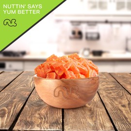 NUT CRAVINGS Dry Fruits - Sun Dried Papaya Chunks, (8oz - 1 Pack) Packed Fresh in Resealable Bag - Sweet Snack, Healthy Food, Naturally Grown, Vegan, Kosher Certified