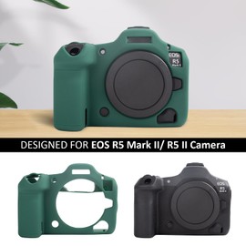 MUZIRI KINOKOO Silikon-Schutzhülle, kompatibel mit Canon EOS R5 Mark II Digitalkamera, weiches Gummi, EOS R5 Mark II/EOS R5 II, Schutzhülle mit rutschfestem Design, Grün