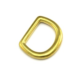 2 D-Rings/Half Rings 25 x 5 mm 1 Inch Pure Brass D-Ring