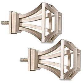 Finials Cambria Premier Complete Square Birdcage in Brushed Nickel (Set of 2)