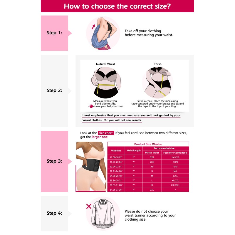 Atbuty Super Short Torso Waist Trainers Cincher Corset for Women