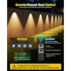 JOFIOS Fence Lights Solar Powered with Remote 12 Pack, Warm