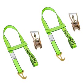 Mimanchi Wheel Lift Straps,2pack,2" X10'Quick-Pick Wheel Lift Strap with Finger Hook Ratchet to fit Jerr-Dan MPL Element Tire Basket Strap with Side Hook Heavy Duty