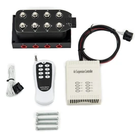 ZHSYMX 12v 8-valve Solenoid Valve Air Ride Suspension Manifold Valve With Remote Controller 0-300 PSI