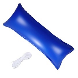 Adozsb 4 x 15 ft Air Pillow for Above Ground Pools Cover Winterizing Heavy-Duty Pool Pillow with Ropes - 0.4mm PVC Pillows for Winter Boston Dual-Inflation Valve, Cold-Resistant Above Ground Pool