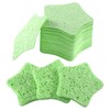 50 Pieces Facial Sponges with Container, Star Shape Compressed Face