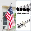 Nicecho Flagpole silver rod 5' ft Long + bracket fit