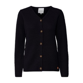 OXMO OXHelga Women's Fine Knit Cardigan Made of 100% Cotton, Black (194007)