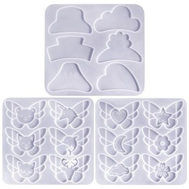 3 Piece Hairpin Resin Molds, Silicone Butterfly Animal Resin Molds 12 Unique Shapes Hair Clip Claw Silicone Molds Ideal for DIY Jewelry Making Handcraft Projects
