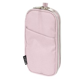 Emplan 106191-29 Cubic Pencil Case, Double Round Zip, Pink Pages