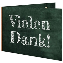 5 Thank You Cards for the First Day of School with Matching Envelopes, Thank You Cards After School in a Set of 5 "Blackboard" Design