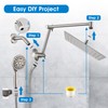 PDPBath 10" Rainfall Shower Head with Handheld Spray, Dual Rain