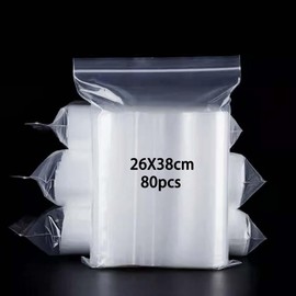 newlng 80piece Resealable Plastic Bags 26cm * 38cm A4 Sealable Plastic Bags Clear Large Grip Seal Bag Suitable for Books Clothes Hats Scarves Shoes Travel Office Storage Sorting