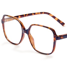 miyya miyya Blue Light Blocking Glasses for Women, Blue Light Glasses for Women Oversized Fashion Glasses, Vintage Fake Glasses