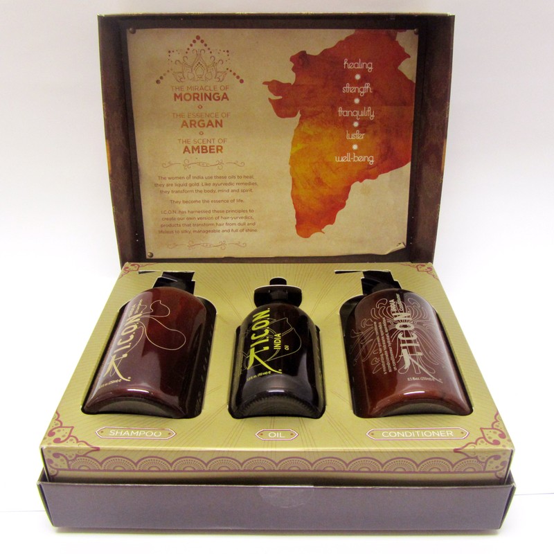 ICON INDIA Hair Care Trio Set(India-Oil, Shampoo, Conditioner)