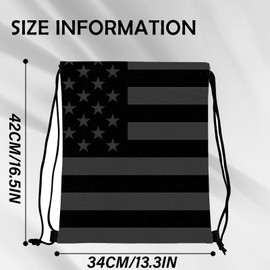 BHAHB Drawstring Backpack for String Bag Waterproof Cute Sports Beach Swimming Travel (13"×17")-Flag