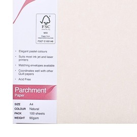 Quill, Parchment Paper, 90gsm, A4, Pack 100, Natural [Item No. 100850047]