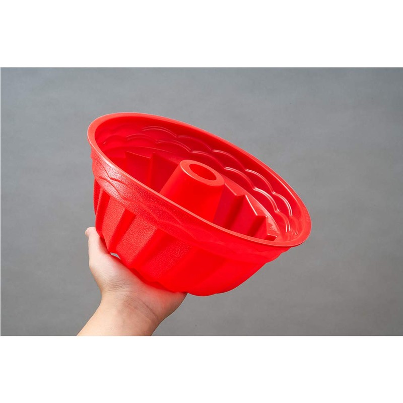IELEK Silicone Fulted Pan Cake Nonstick Jello Molds Tube for