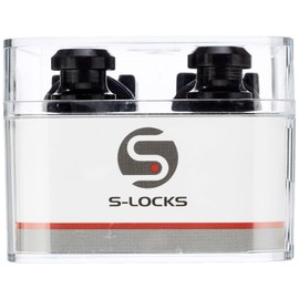 Schaller 14010401 Security Straplocks, Black Chrome