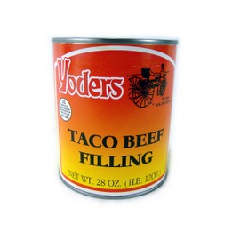 Yoders Taco Beef Filling – 28 oz Can, Pack of 1 | Fully Cooked Ground Beef, Heat & Serve | Shelf-Stable Protein for Quick Meals, Tacos, Camping, Emergency Preparedness, Survival Food & Long-Term Pantry Storage