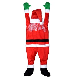 3.6 Ft Christmas Hanging Santa Claus Outdoor Decorations Large Climbing Santa Xmas for Outside Roof Window Balcony Gutter Door Wall Yard Indoor Home Hanging Ornaments (3.6 Ft)