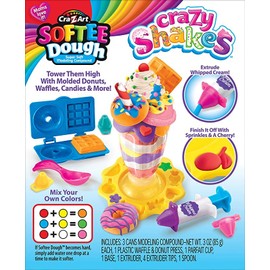 Cra-Z-Art Softee Dough Donut Shop Playset, Modeling Dough Play Toy for Kids Ages 3 Years and Up