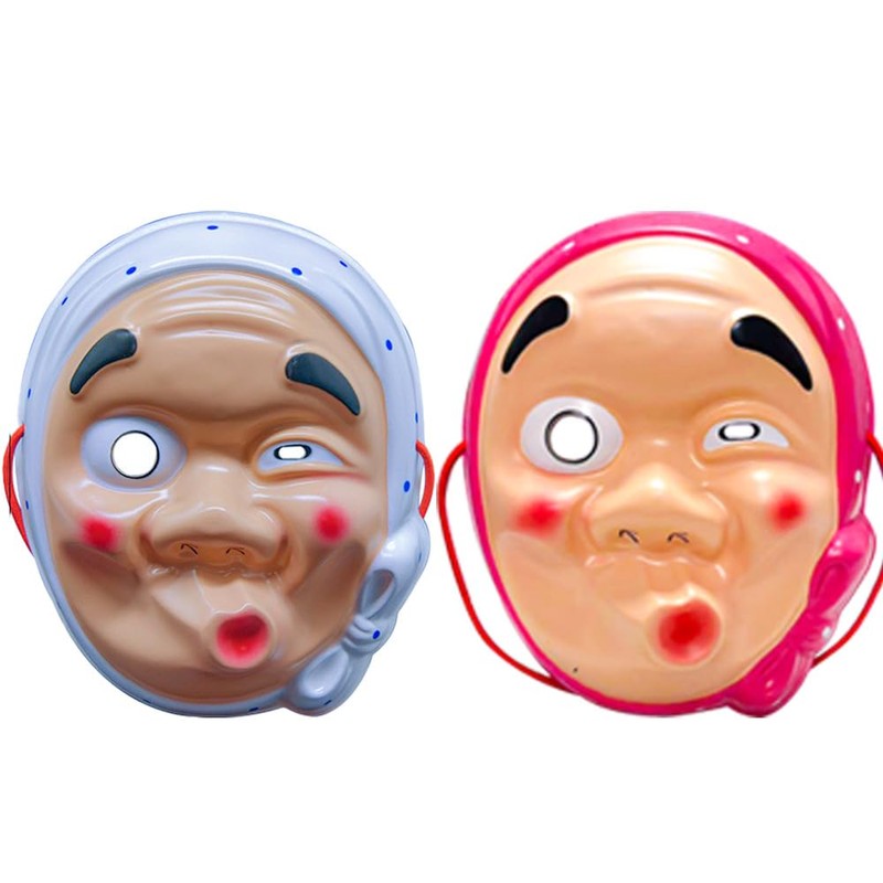 [Electric Circus] 【3枚セット】 お面 ひょっとこ SNS映え ネタ作りに コスプレ 半面タイプ お祭り