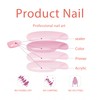 24Pcs Fall Leaf Press on Nails Brown Fake Nails Red