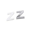 Partuto Silver Tone Metal Z Letter Shaped Alphabet Sticker Emblem